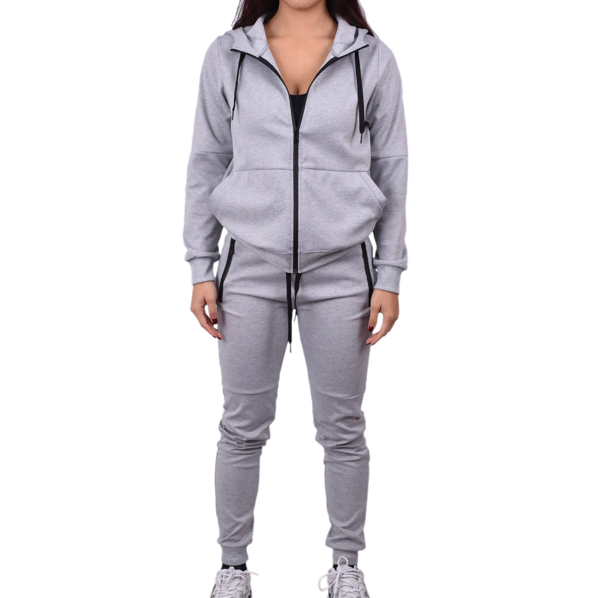 Women's Tech Fleece Tracksuit  - Heather Grey