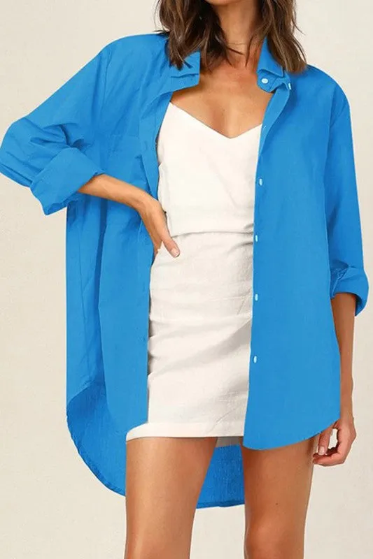 Woven Button Down Top - Final Sale