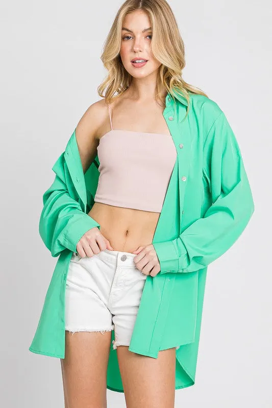 Woven Button Down Top - Final Sale