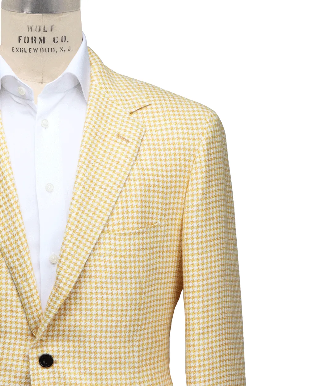 Yellow and White Houndstooth Sportcoat