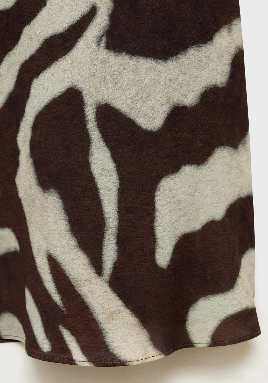Zebra flared dress - Brown