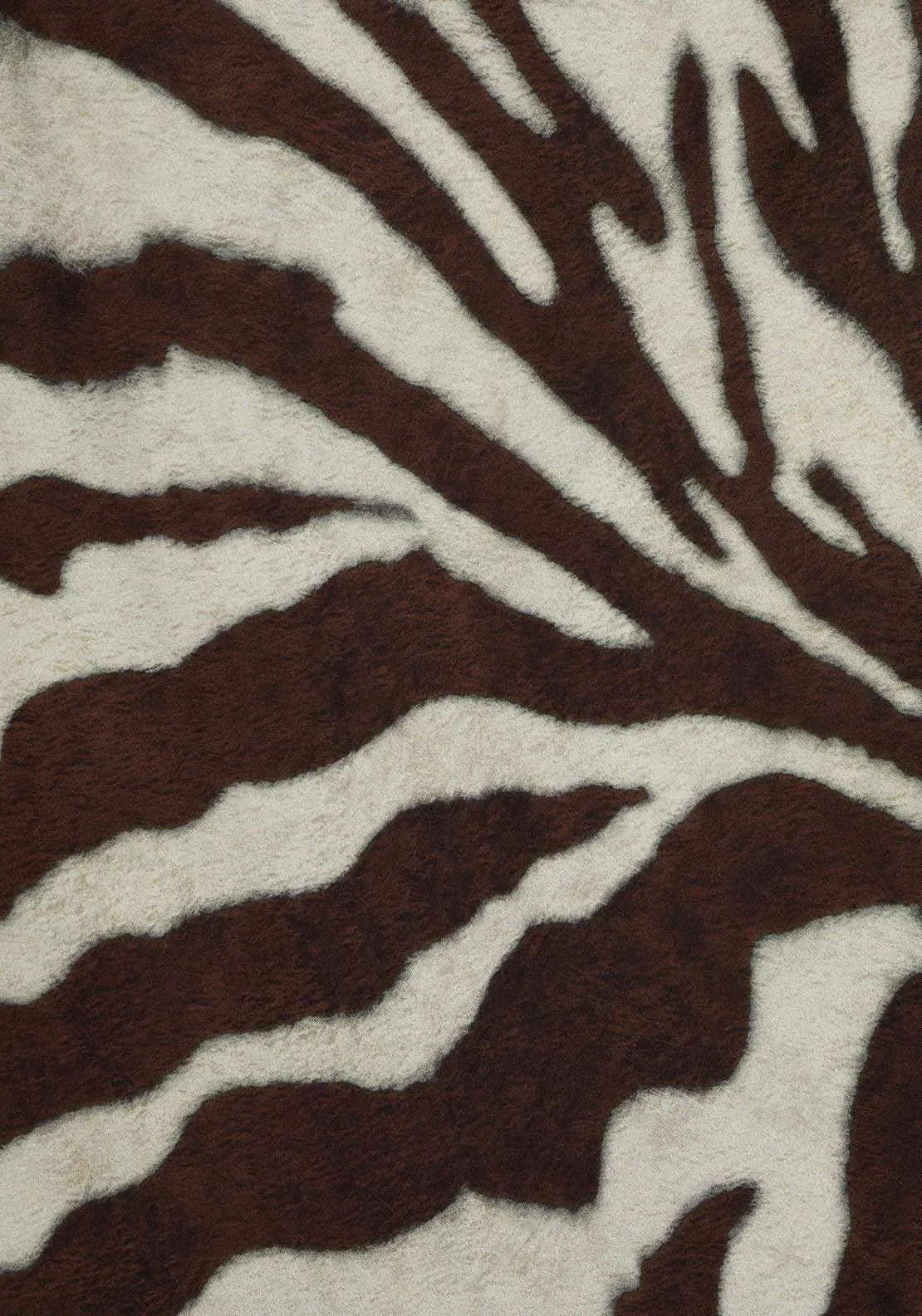 Zebra flared dress - Brown